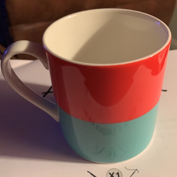 Kate Spade Initial “A” Coffee Mug by Lenox Orange and Blue color New never used - Picture 3 of 4